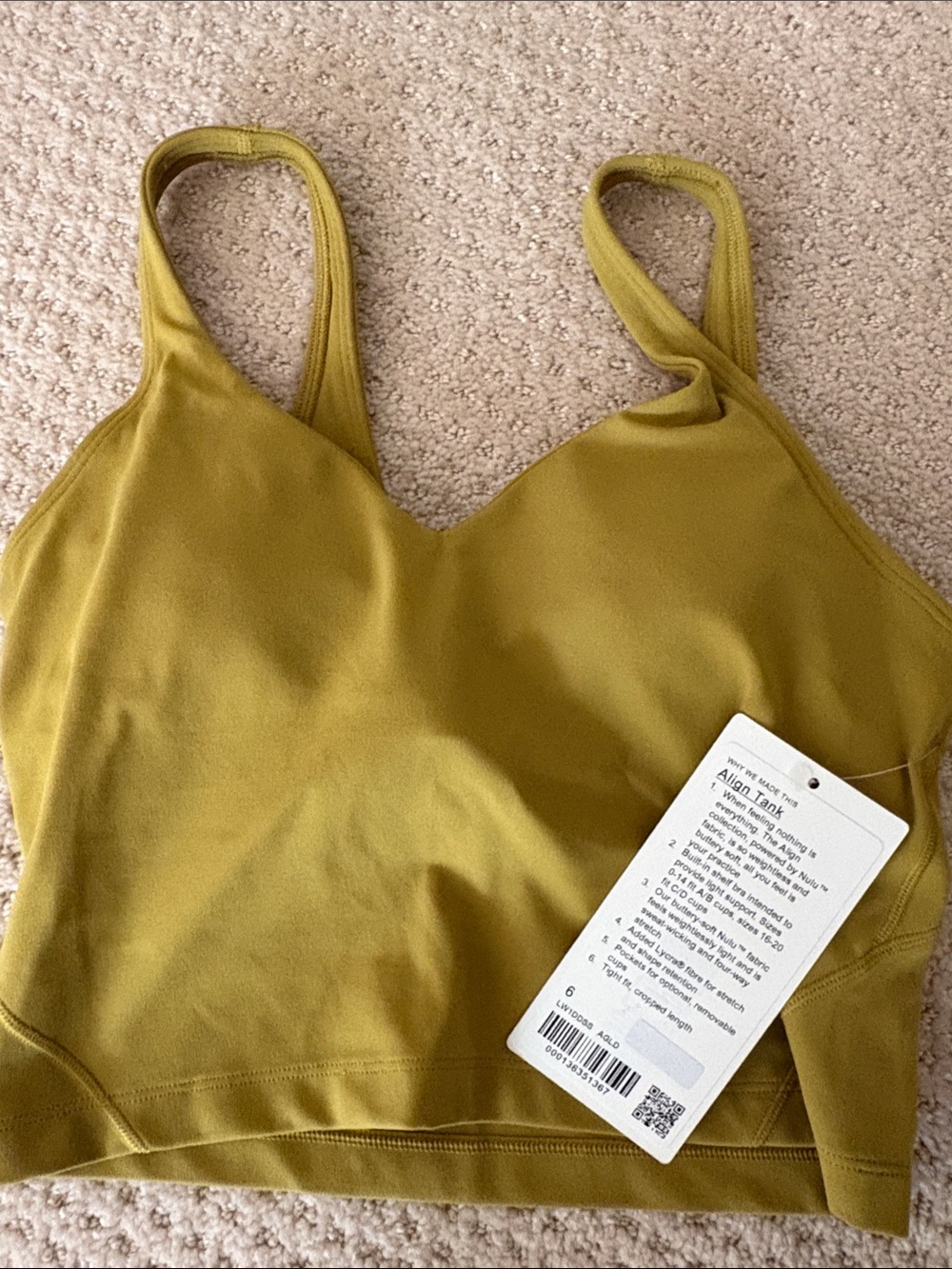 Lululemon Align Tank sports Bra - Olive Green Women’s Intimates